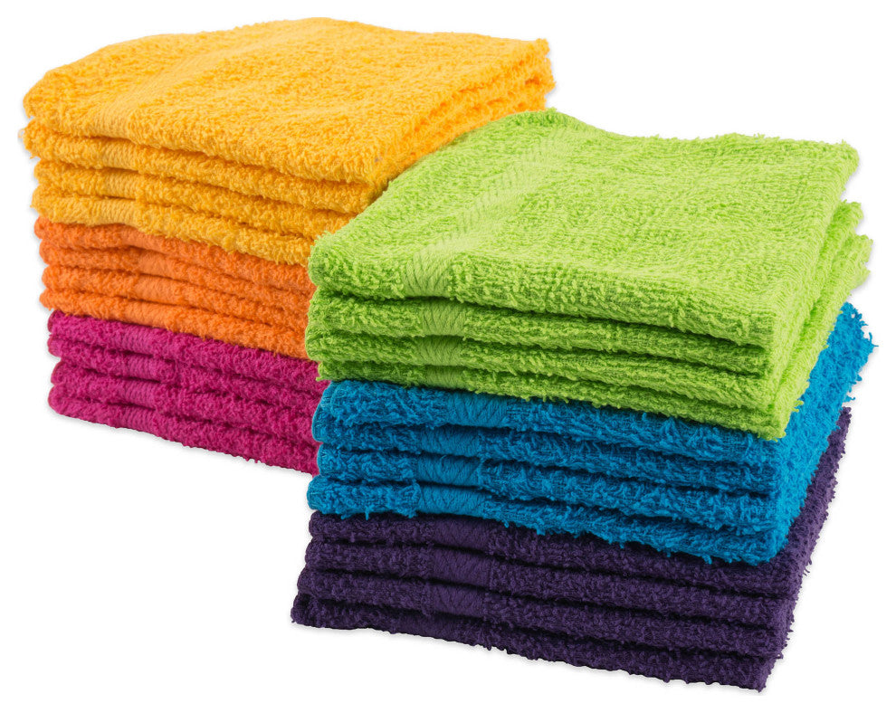 Brights Washcloth Set of 24