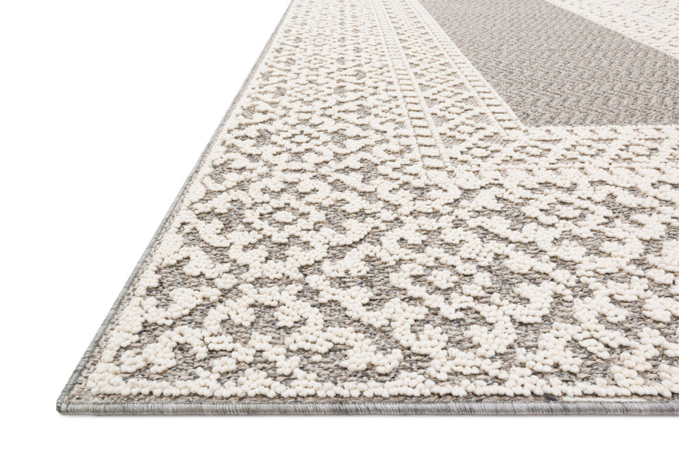 Gray Ivory Cole Indoor Outdoor Area Rug by Loloi, 5''0"x7''6"