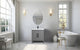 Vanity Art Bathroom Vanity With Sink, Cashmere Gray, 30", Single Sink, Matte Black