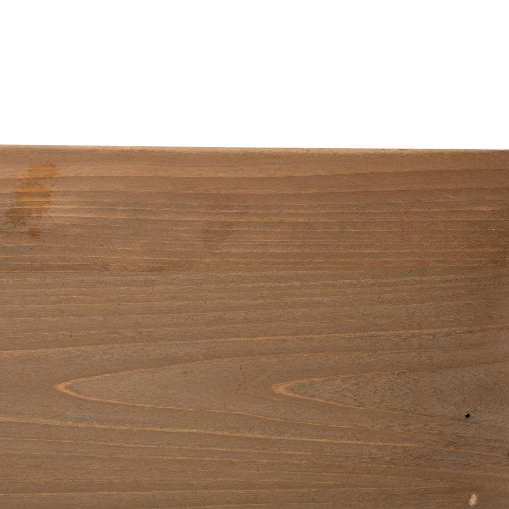 26"L Washed White Wooden Tree Collar