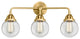 Beacon Bath Vanity Light, Satin Gold, Clear, Clear