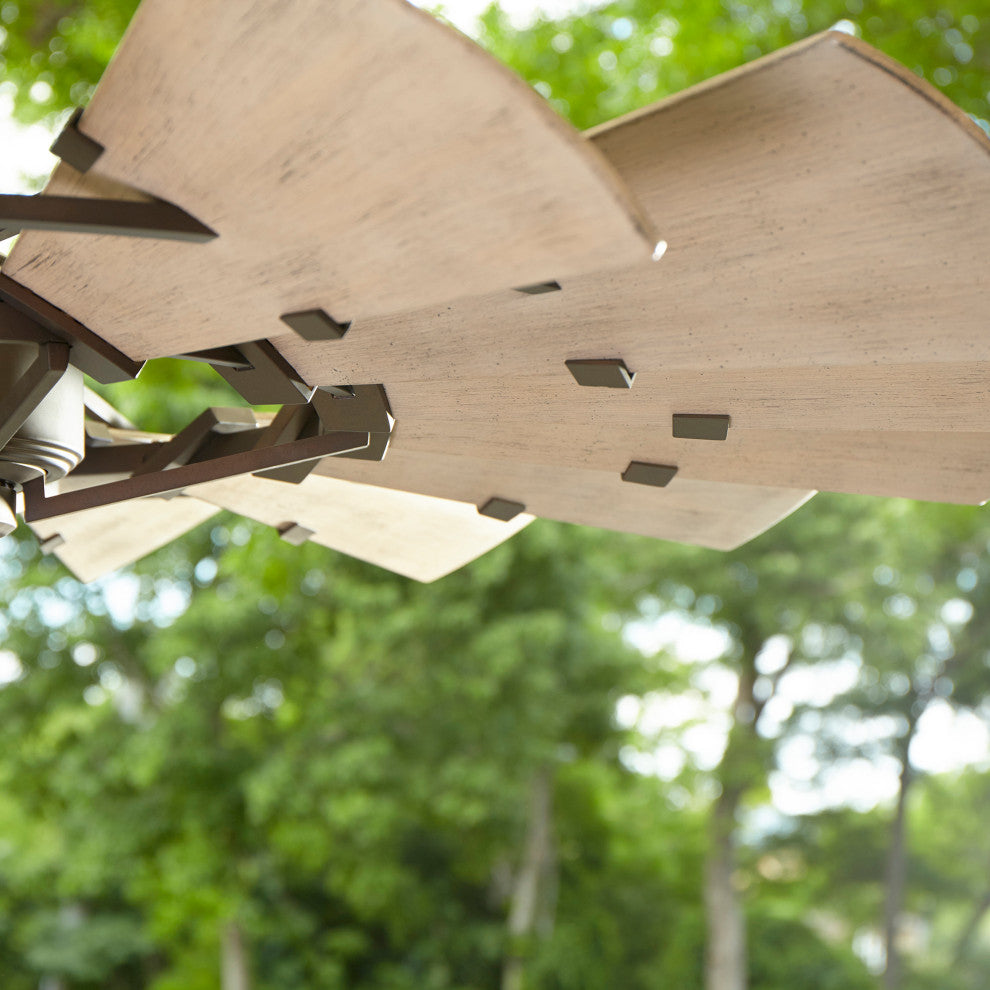 Windmill Transitional Patio Fan, Oiled Bronze