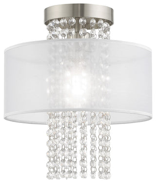 Livex Lighting Brushed Nickel 1-Light Ceiling Mount