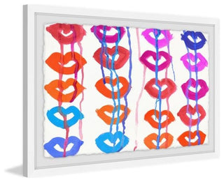 "Colored Lips" Framed Painting Print, 24"x16"