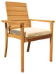11-Piece Outdoor Teak Dining Set: 117" Masc Oval Table, 10 Alps Stacking Chairs