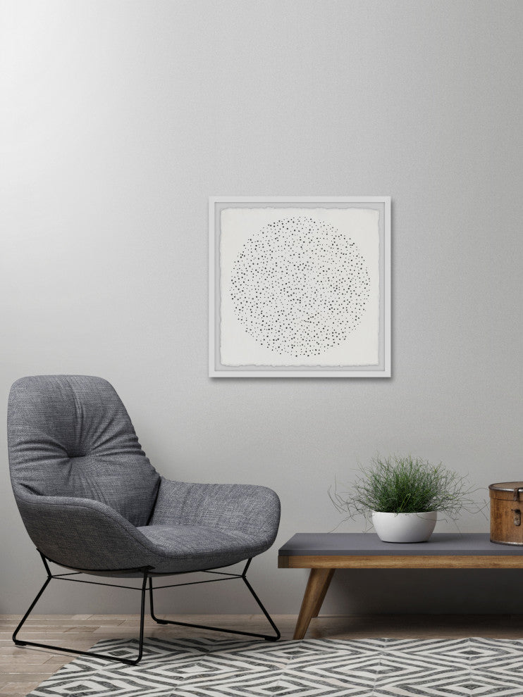 "Fragmented Dots" Framed Painting Print, 12x12
