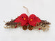 6" Pair Of Cardinals On A Branch Hanging Ornament