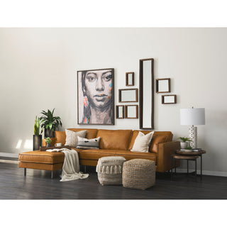 Gervaise Brown Solid Wood Frame Rectangular Wall Mirror, 18" x 12"