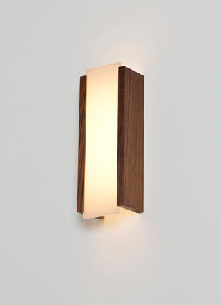 Capio - LED Sconce, Wood: Dark Stained Walnut, 28.5