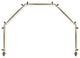 Madalena 13/16" 5-Sided Bay Window Curtain Rod, Antique Brass