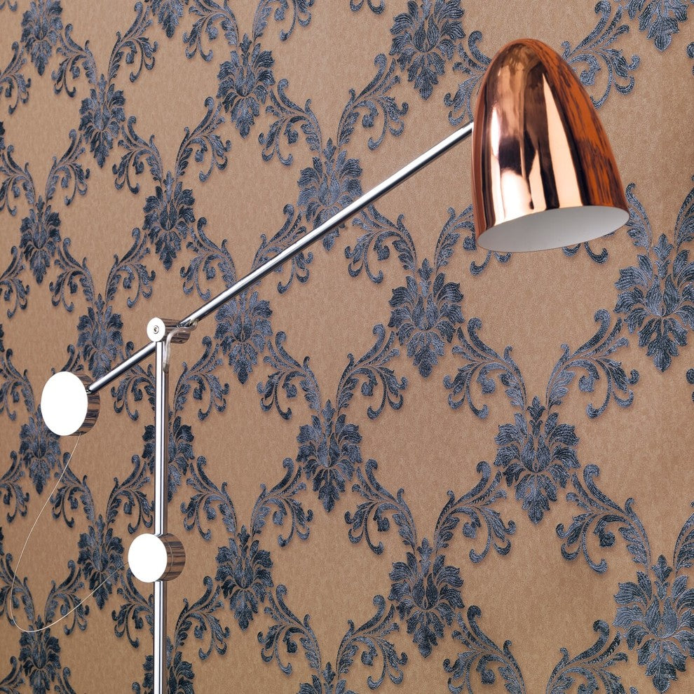 Eterna, Classic Ornamental Design Beige Wallpaper Sample