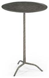 Silas Hammered Metal Design Accent Table