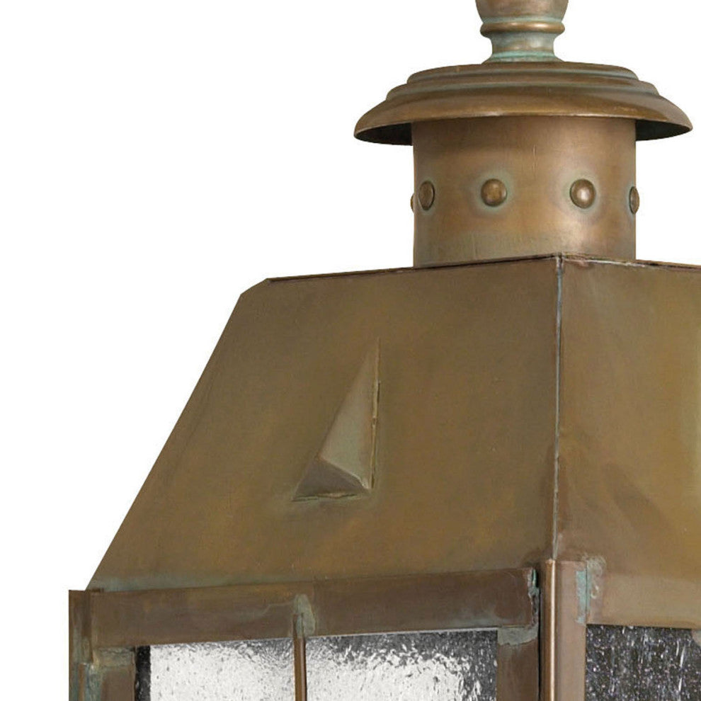 Hinkley Nantucket Medium Wall Mount Lantern, Aged Brass