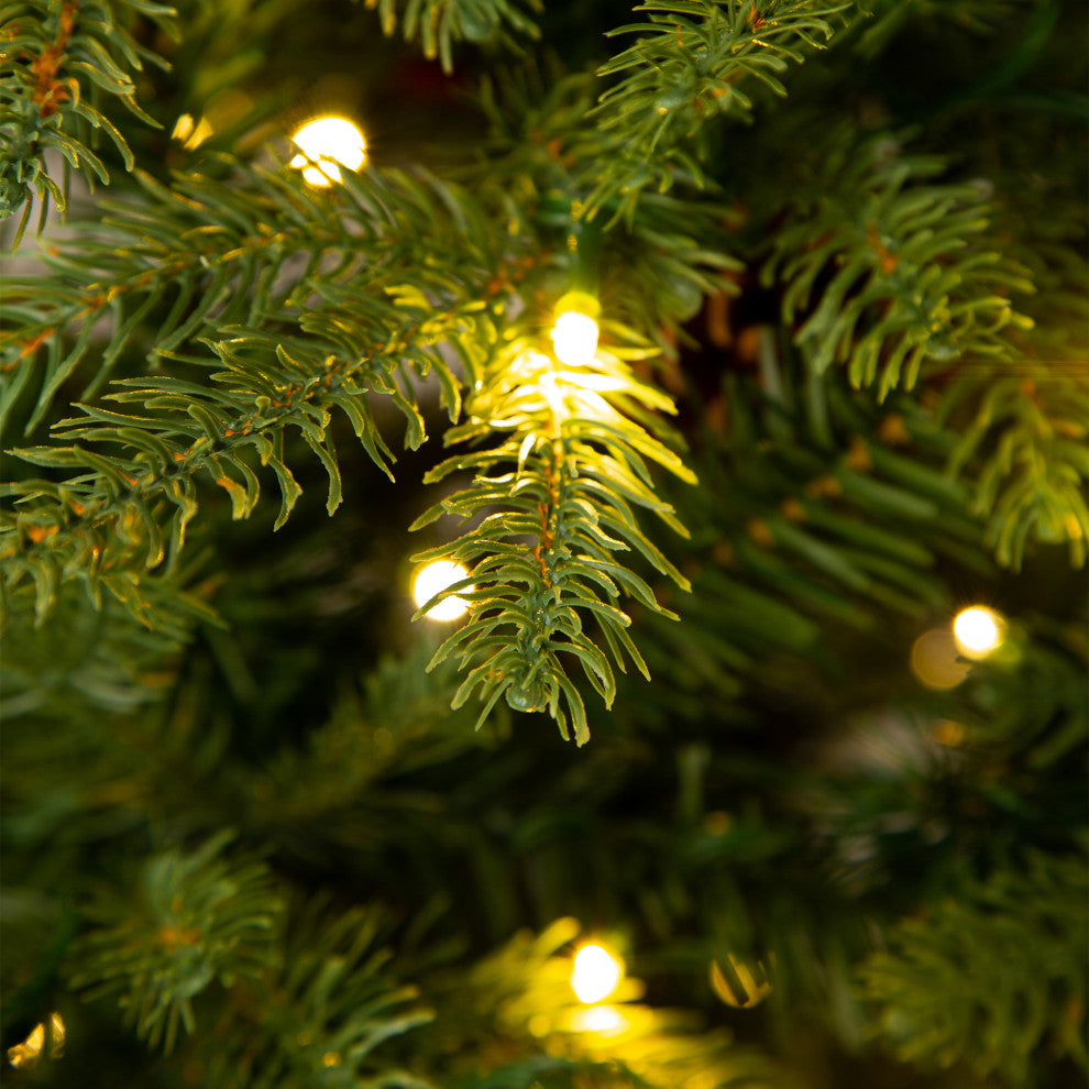 6' Pre-Lit Green Fir Artificial Christmas Tree With Lights