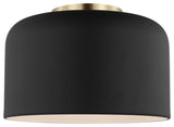 Malone Small Ceiling Flush Mount, Midnight Black