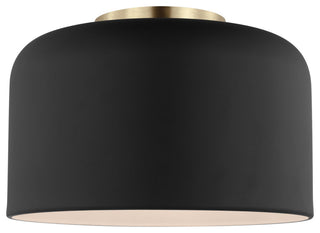 Malone Small Ceiling Flush Mount, Midnight Black