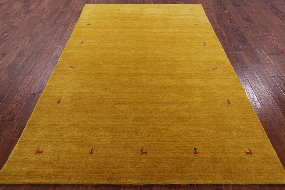 Persian Gabbeh Handmade Wool Rug 6' 0" X 9' 0" - Q15161