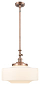 Innovations 206-AC-G691-16-LED Bridgeton 1 Light Mini Pendant, Antique Copper
