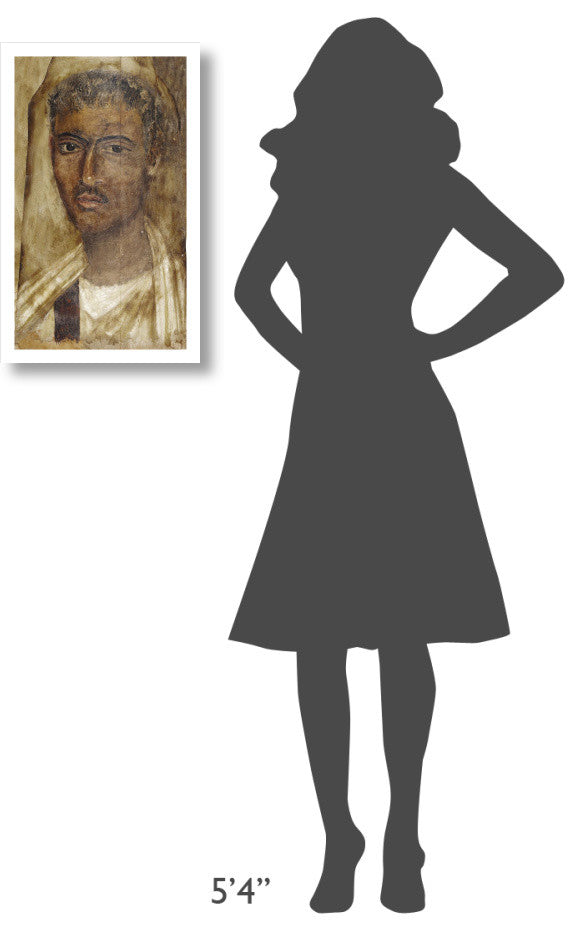 "Mummy Portrait of a Man" Print 2nd Century Romano-Egyptian Artisan, 15"x24"