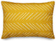 White and Yellow Modern Chevron 14x20 Lumbar Pillow