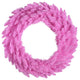 36" Pre-Lit Pink Ashley Spruce Christmas Wreath, Clear and Pink Lights
