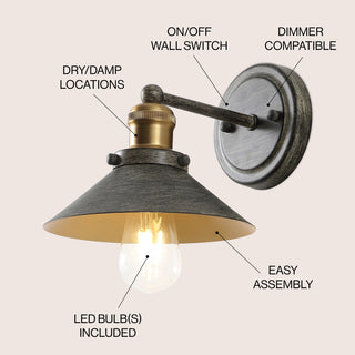 July 1-Light Industrial Farmhouse Metal Vanity Light