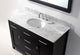 Caroline 48" Single Bathroom Vanity Set Espresso, Marble Countertop
