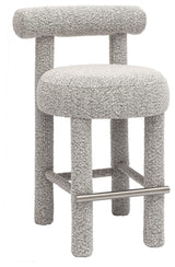 Carmel Black and White Boucle Counter Stool Black,White