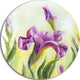 Dancing Irises, Floral Disc Metal Wall Art, 23"