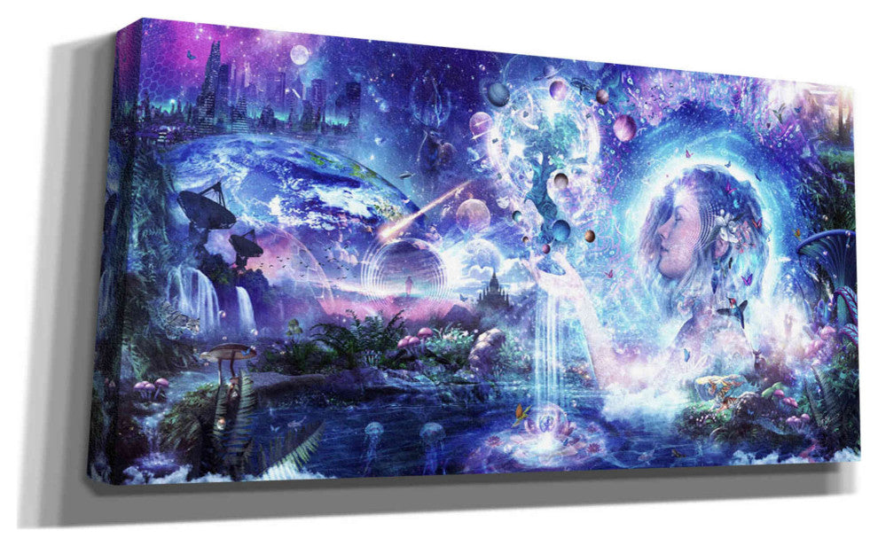 Epic Graffiti ''Dancing Dreams'' by Cameron Gray, Giclee Canvas Wall Art, 60"x30"
