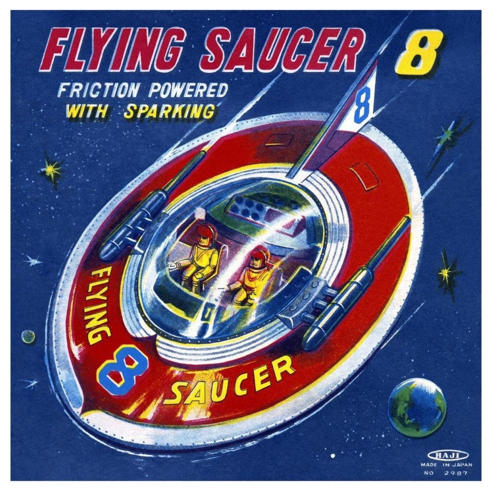 "Flying Saucer 8" Digital Paper Print by Retrorocket, 46"x46"