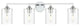 4 Light Chrome And Clear Bath Sconce