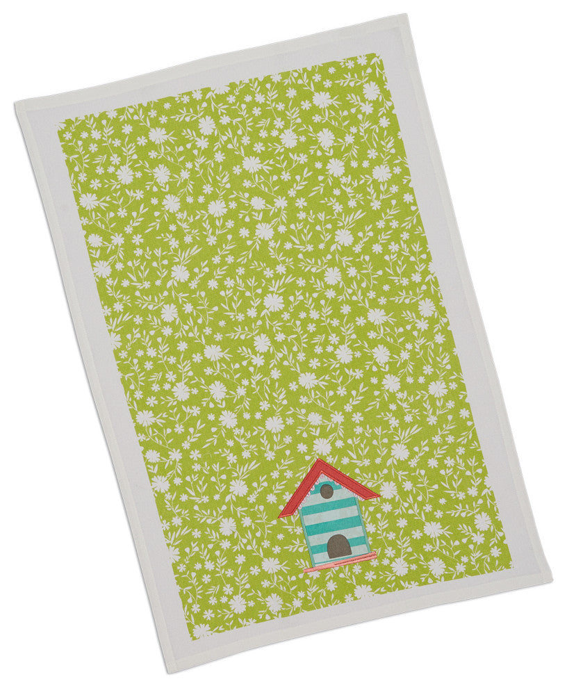 Watering Can Embellished Dishtowel