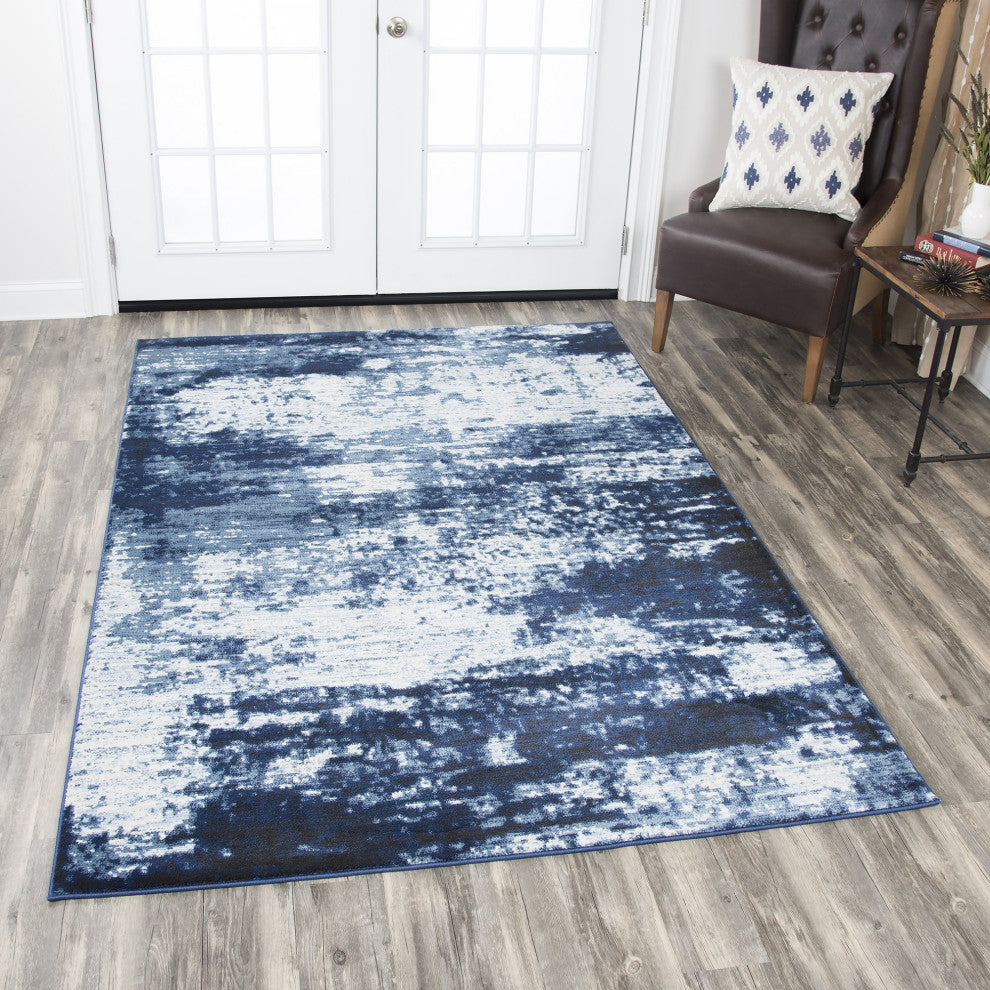 Rizzy Home PN6988 Panache Area Rug 2'3"x7'7" Blue/Ivory