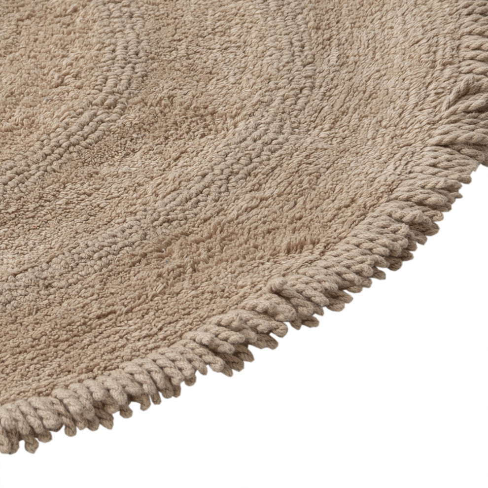 Hartley Machine Tufted Bath Mat, Beige, 36"x36"