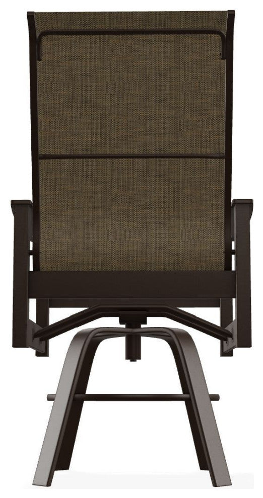 Leeward Sling Balcony Height Outdoor Swivel Armchair, Beacon/Kona