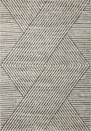 Loloi II Fabian Charcoal/Ivory 18"x18" Sample Rug