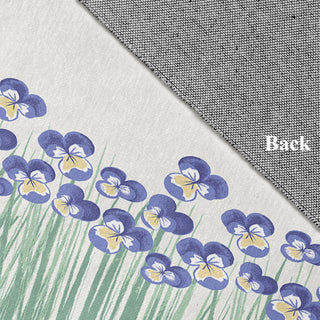 Field of Pansies Rug, Purple, 3'x5'