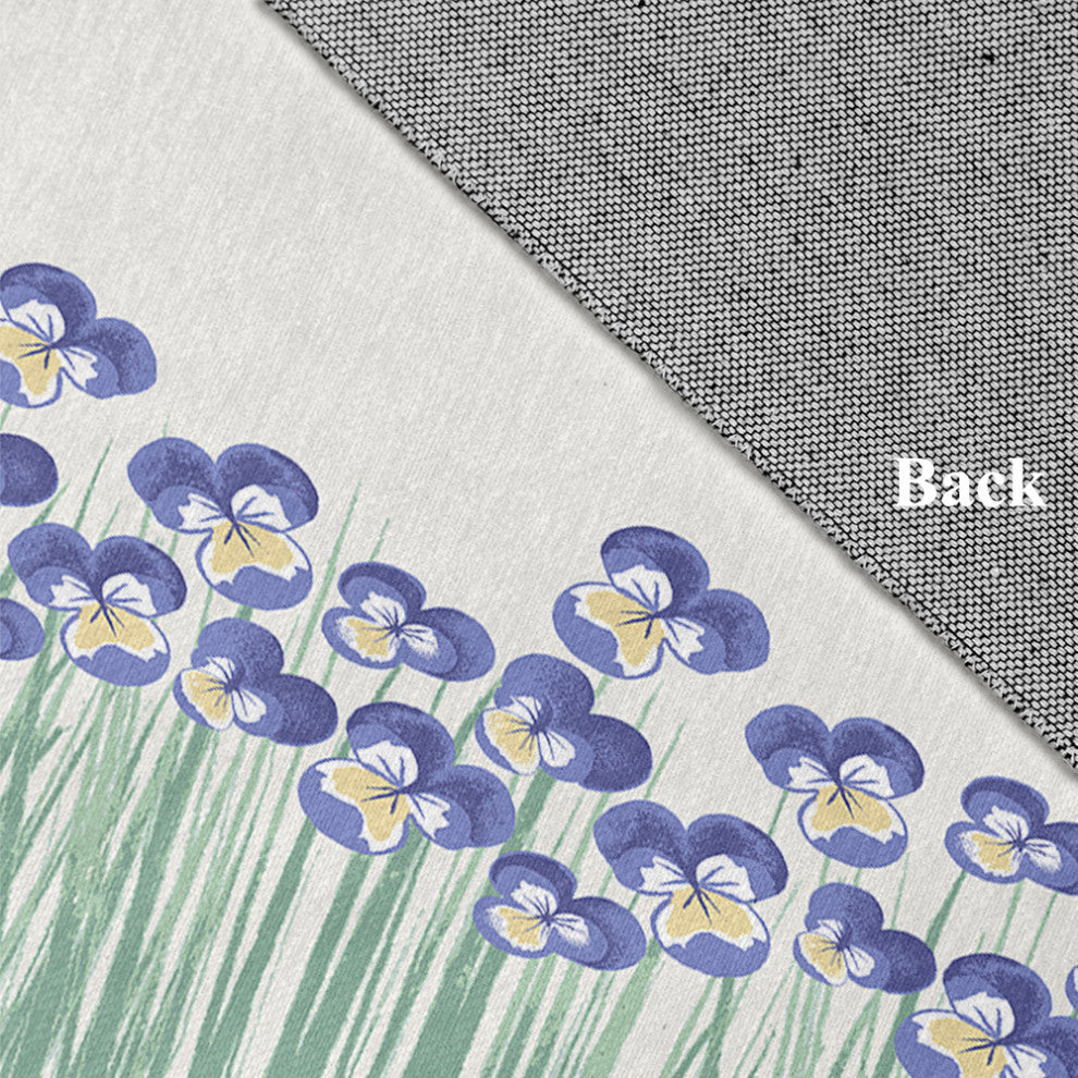 Field of Pansies Rug, Purple, 3'x5'