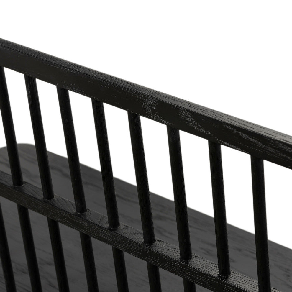 Aspen Large Bench-Black Oak