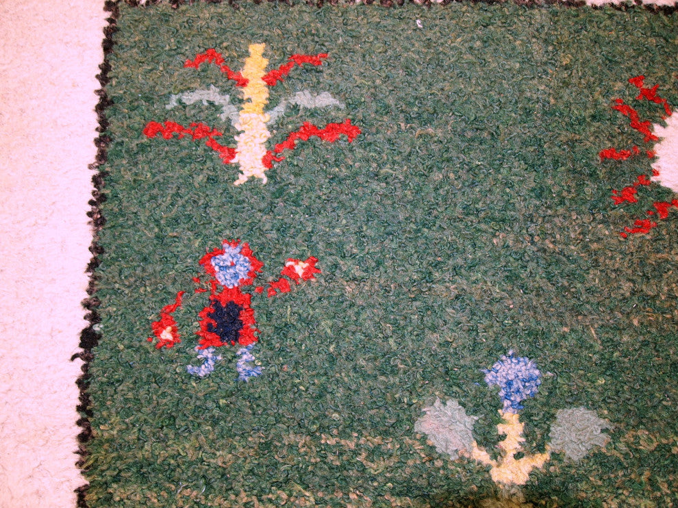 Handmade vintage Persian Gabbeh rug 4.6' x 7' ( 140cm x 215cm ) 1960