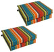20"X19" Patterned Outdoor Spun Polyester Chair Cushions, Set of 4, Westport Teal