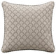 Moonbeam Paragon 20" Square Pillow, Set of 2, Taupe/Silver