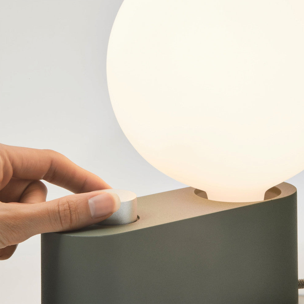 Alumina Table Lamp Sage With Sphere IV