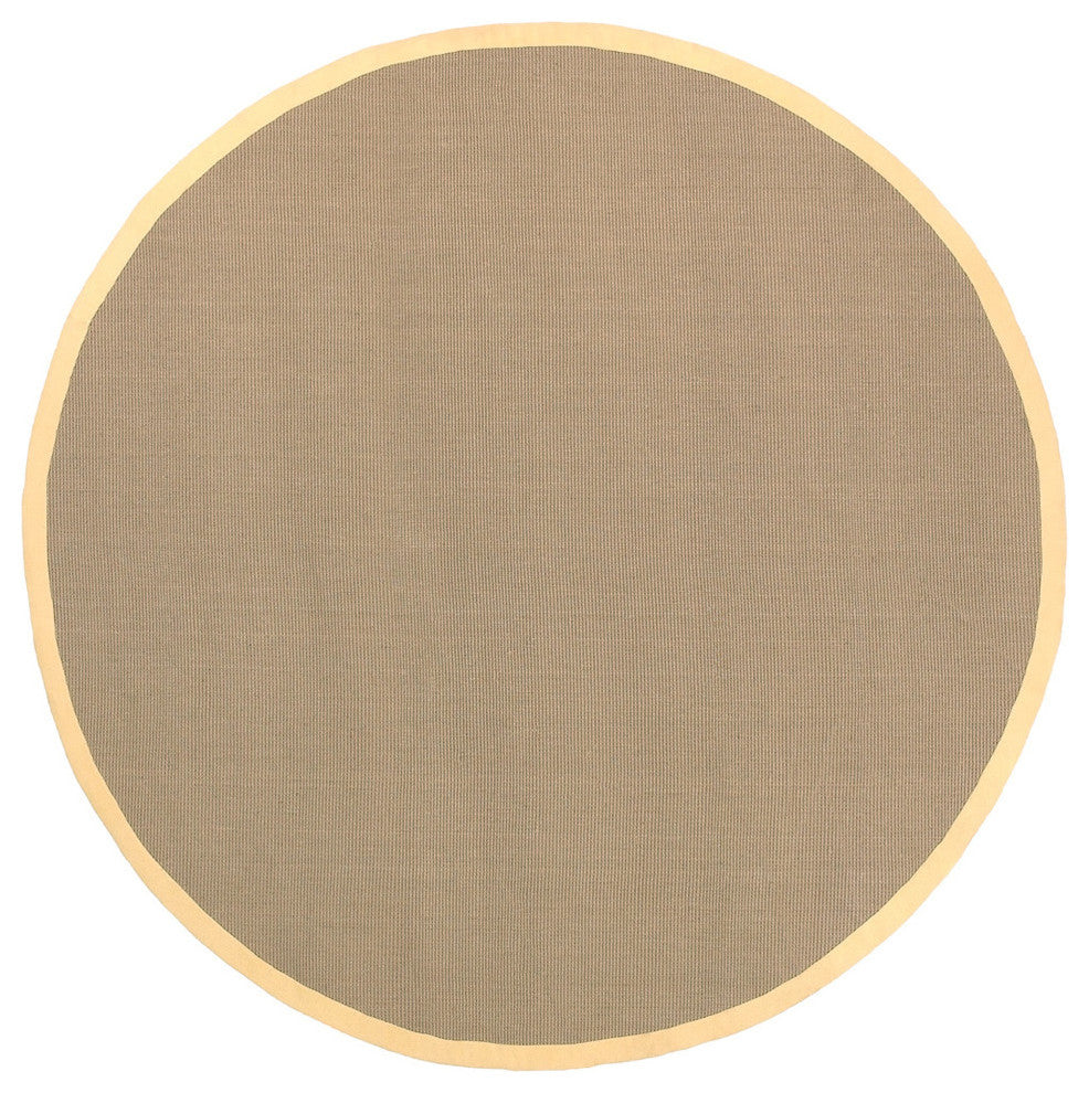Bay Contemporary Area Rug, Yellow, 7'9" Round