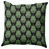 18" x 18" Cat Clowder Decorative Throw Pillow, Sage