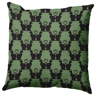 18" x 18" Cat Clowder Decorative Throw Pillow, Sage