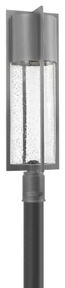 Hinkley Shelter 1 Light Hematite Post Light, 1321HE