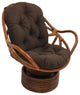 48"x24" Solid Twill Swivel Rocker Cushion, Chocolate