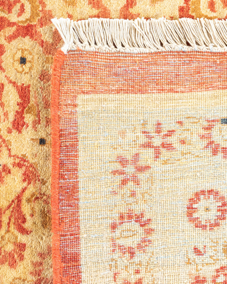 Eleanor, One-of-a-Kind Hand-Knotted Area Rug Orange, 6'3"x9'4"